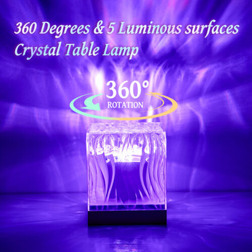 Galaxy Projector Light Ocean Wave Sensory Night Light Crystal Lamp for Bedroom - Picture 18 of 37