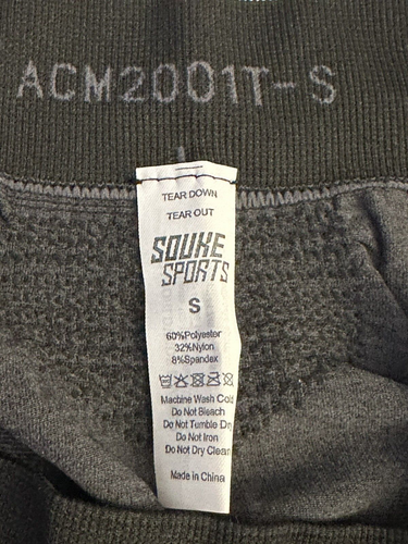 SOUKE Sports Air Compression Long Tights BLACK unisex sz SMALL NEW - Picture 6 of 9