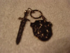 MINIATURE SWORD AND SHIELD KEYCHAIN #2