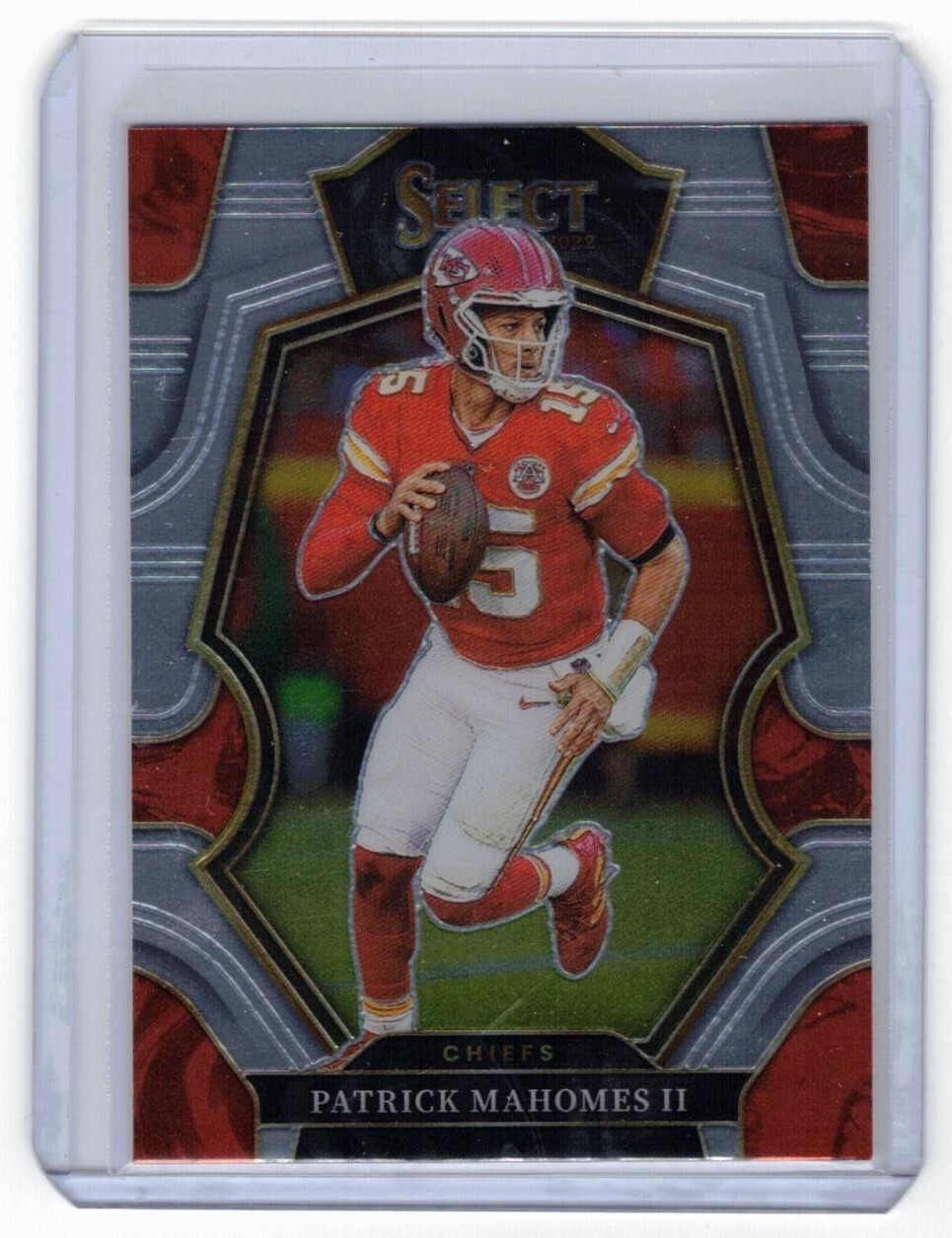 Patrick Mahomes 2022 Panini Select Premier Level Silver Prizm 148 Chiefs SP