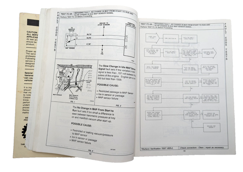 1993 Dodge Chrysler 2.2 2.5 TBI SFI Flex Fuel Powertrain Diagnostics Manual - Foto 9 di 12