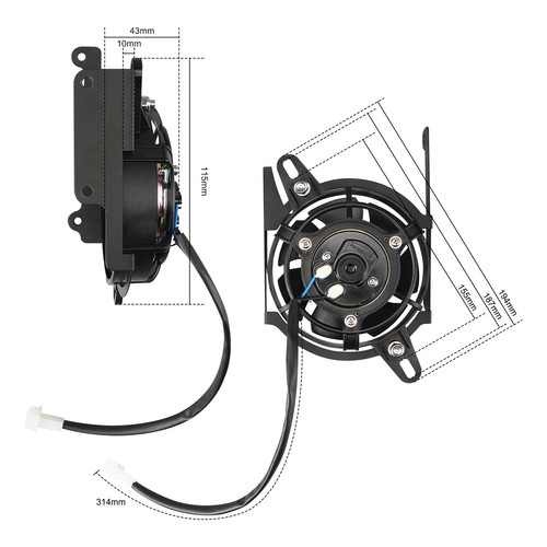 4" 12V Radiator Cooling Fan Kit For Husqvarna 150 250 300 350-501 TE/FE 2024-25 - Foto 2 di 12
