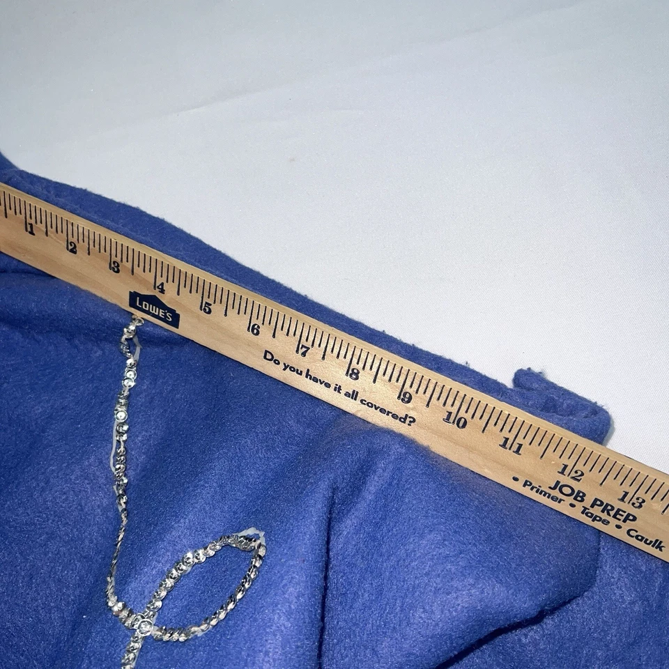 Falda Caniche Años 50 Disfraz Halloween Niñas W 24" L 23" Fieltro Azul Hecho a Mano Calcetín Hop Foto 4 de 4