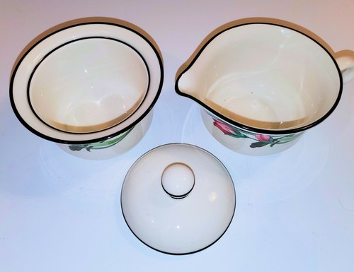 Lenox Chinastone MIDNIGHT BLOSSOMS Creamer and Sugar Bowl with Lid 1993-1999 - Picture 2 of 6