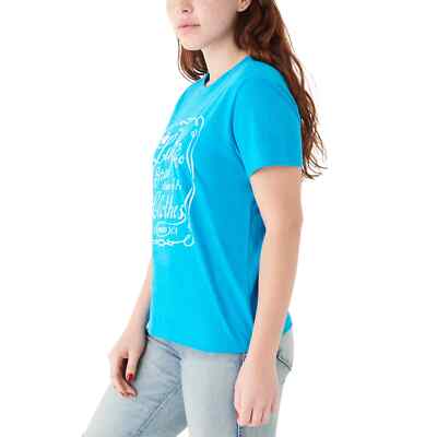 売れ筋商品|||ラッキーブランド Tシャツ トップス レディース Women's Printed Crewneck T-Shirt Blue Multi Lucky Brand Ladies' Graphic Tee Shirt Crewneck T-shirt
