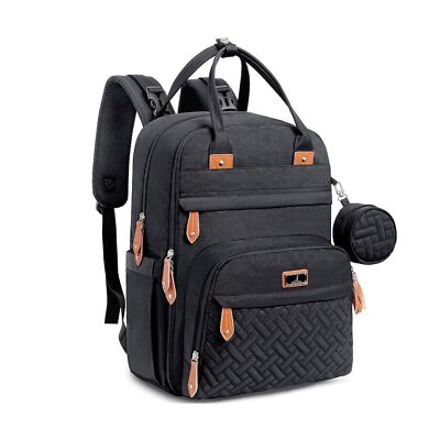 BabbleRoo Diaper Bag Backpack - Baby Essentials Travel Bag - Multi function W...