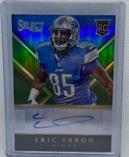 ERIC EBRON 2014 PANINI SELECT GREEN PRIZM ROOKIE AUTO RC #D 5/5
