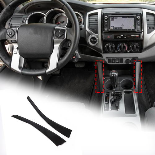 Pegatina de tira de panel lateral de control central negro brillante para Toyota Tacoma 2006-2015 - Imagen 1 de 9