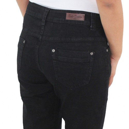 Pantalones vaqueros de mujer corte recto elásticos hasta talla grande 5XL 50 - Imagen 7 de 8