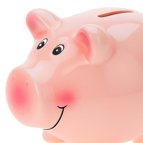 Spardose als Schwein ca.12x9cm Sparschwein für Kinder Sparbüchse Pink Mädchen - Bild 2 von 3