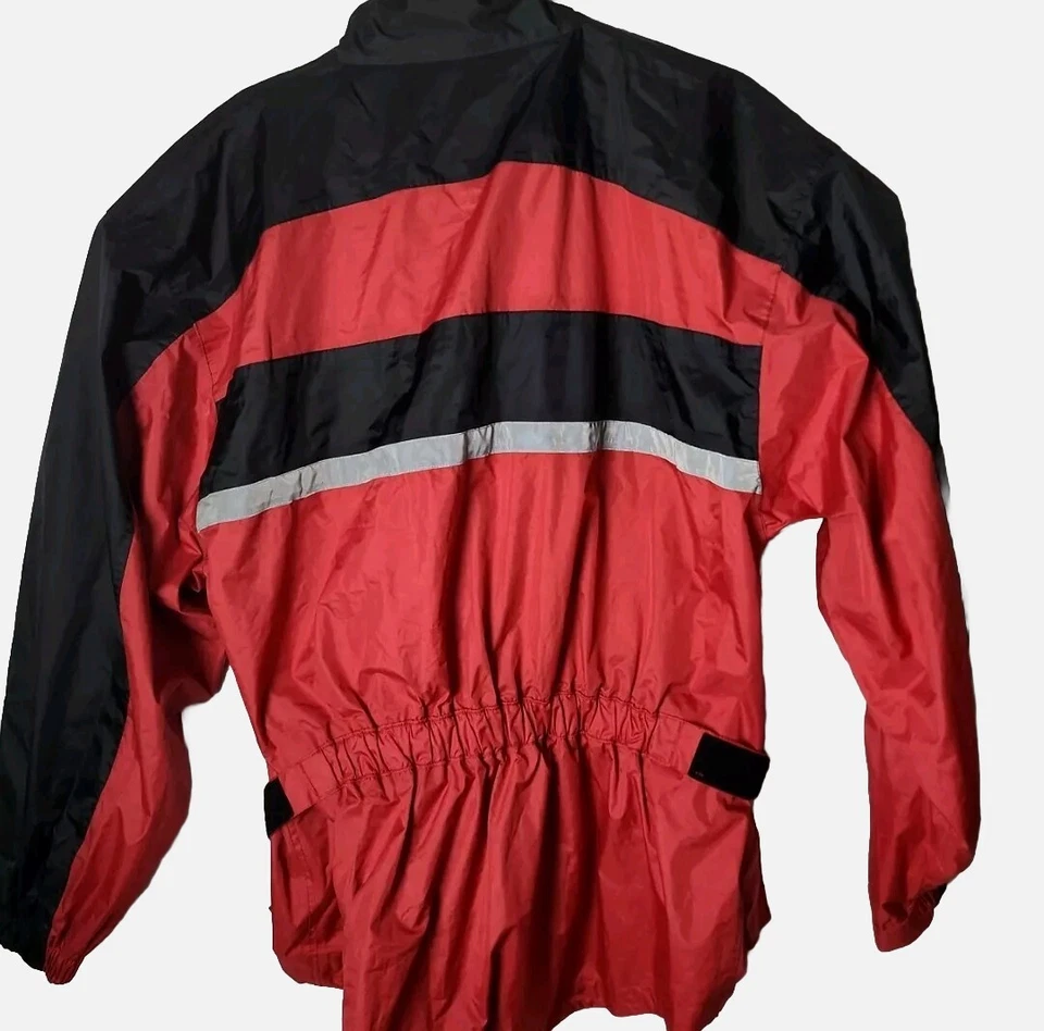 Jaqueta Mossi Masculina XL Motorsport Vestuário Vermelho Preto Cintura Ajustável Completa - Imagem 4 de 4