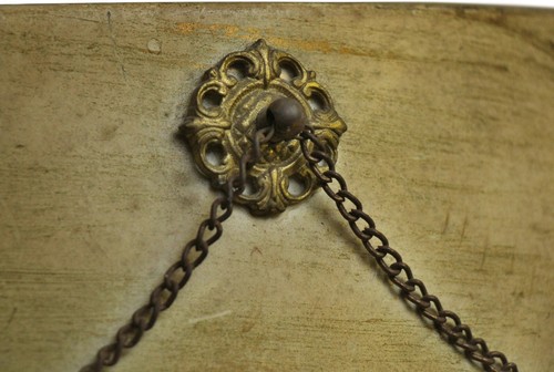 Antique French 4 Arm Brass Shaded Chandelier - Picture 4 of 14