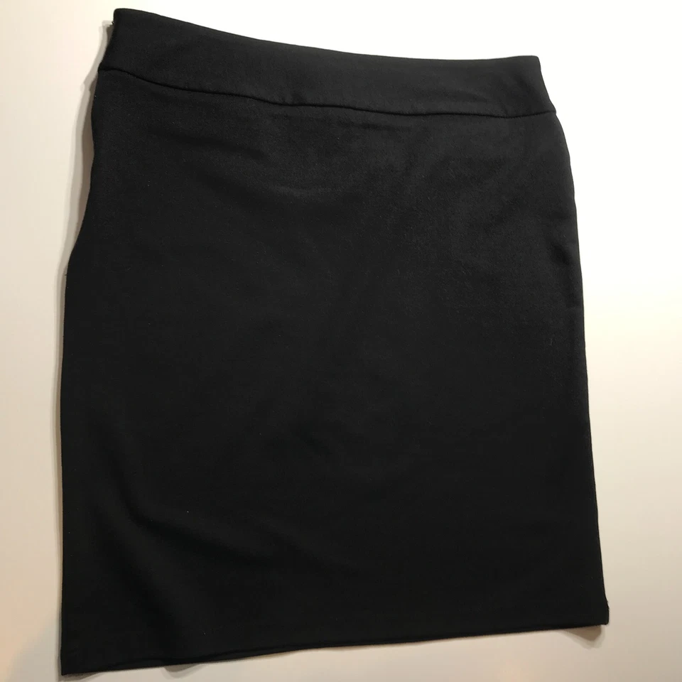 Heart Crush Skirt Juniors Size 9 Black Knit Zip-Closure Pockets Office Career - Image 2 of 4