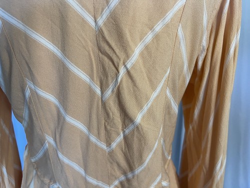 Free People Samifan Peach Striped 3/4 Sleeve Top Size S - Picture 8 of 11