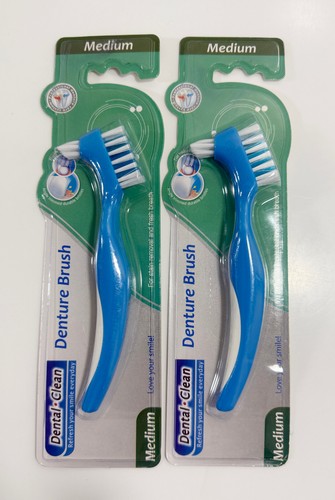 Dental Multi-Layered Bristles Denture Cleaning False Teeth Brush Oral Care Blue
