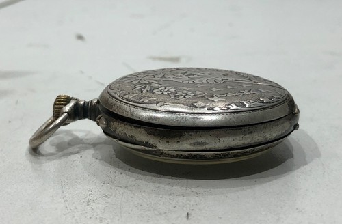 Vintage Longines Grand Prix Pocket Watch – Silver Case– For Parts or Restoration - Picture 20 of 24