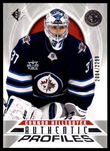 2020-21 SP Authentic Silver Spectrum Profiles Connor Hellebuyck 2004/2299 #AP-3 - Imagen 1 de 2