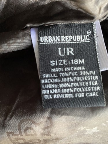 Urban Republic Girls BoysFaux Leather Motorcycle Biker Moto Jacket 18m Toddler - Bild 3 von 3