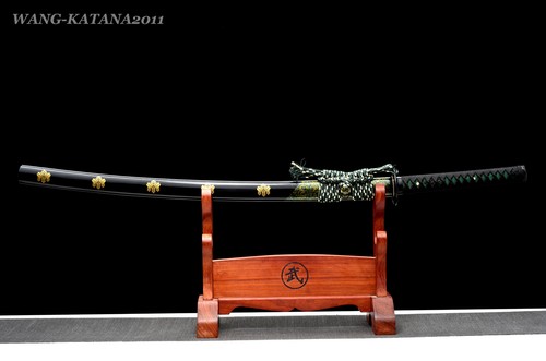 40''Handmade Sharp Tachi Damascus Folded Steel Japanese Samurai Functional Sword - Picture 4 of 12