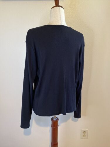NWT. Studio Works Black Dressy Ribbed Sweater Cardigan Sequins. Medium - Picture 2 of 10