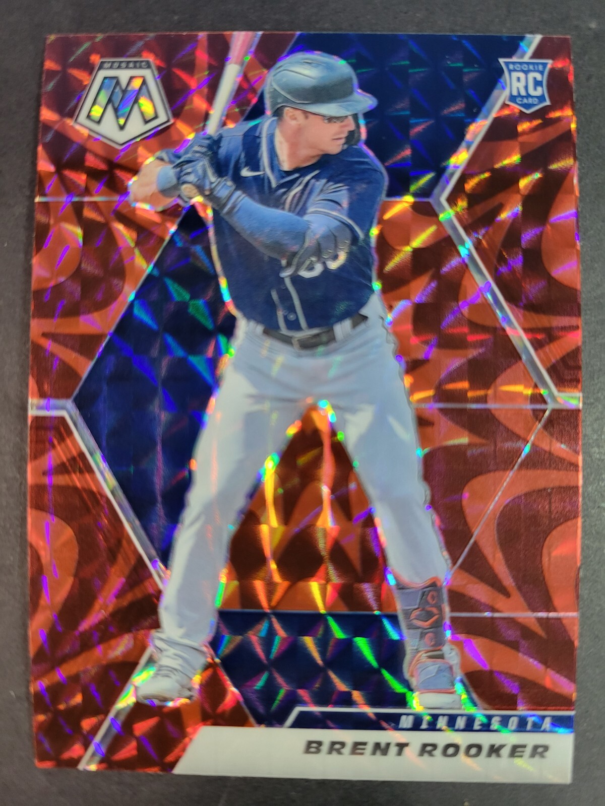 Brent Rooker 2021 Panini Mosaic Reactive Red #226 Rookie Prizm Oakland