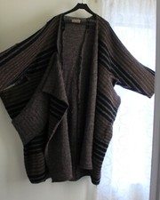 VTG Issey Miyake O/S S M L XL Wool All Style Co. Lux Rustic Poncho Coat Jacket