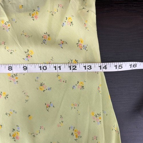 Gerücht Kleid Damen XS Sunnyside Midi Blumen Sommerkleid Slip Boho Landhaus gelb - Bild 8 von 10