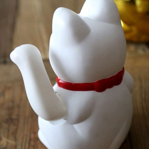 4"~10.2" Lucky Cat MANEKI NEKO Beckoning Waving Arm Wealth Prosperity Feng Shui - Picture 12 of 12