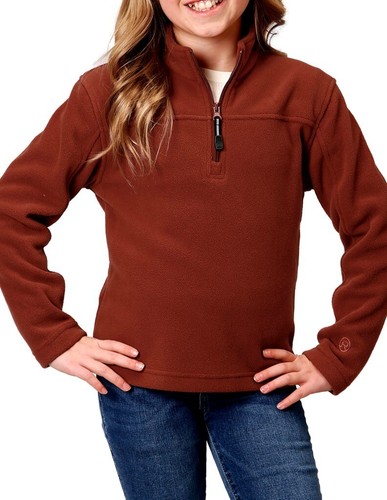 Roper Western Sweatshirt Girls Fleece Rust 03-298-0692-6158 RT - Picture 1 of 2