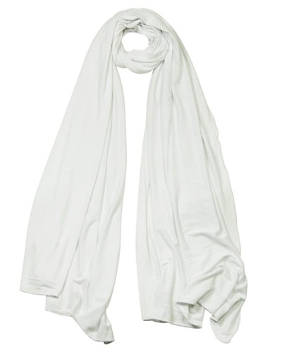 Non-see-through Premium Jersey Maxi Hijab Head Scarf Wrap for Muslim Women White - Picture 2 of 6