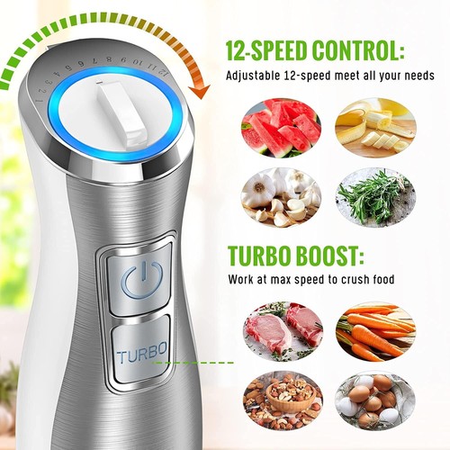 5-in-1 Hand Immersion Blender 1100w Entire Stainless Steel Blender Baby food - Picture 15 of 18