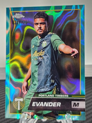 2023 Topps Chrome MLS EVANDER Aqua Lava 25/125 #65 Portland Timbers
