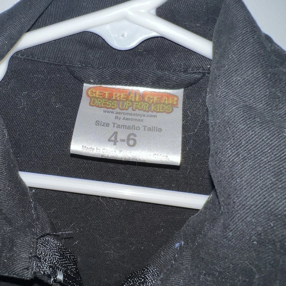 Get Real Gear Niños SWAT Disfraz de Halloween Vestir Talla 4-6 Mono Negro Foto 4 de 4