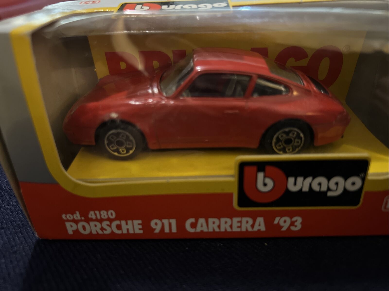 BURAGO 1/43 CLASSIC RED PORSCHE 911 CARRERA 93 DIECAST CAR COD. 4180 | eBay