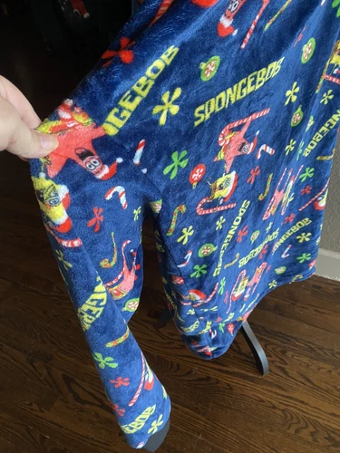 SpongeBob Squarepants Blanket Hoodie Pullover Robe Hooded  One Size Patrick Xmas