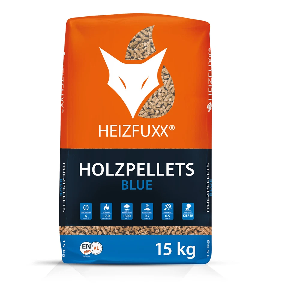 HEIZFUXX® Holzpellets 6mm ENplusA1 Heizpellets | 65x15kg Sackware 975kg Palette - Bild 4 von 4