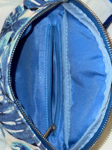 Blue Palm / Leaf Print Bum Bag, Waist Bag, Belt Bag, Fanny Pack - Picture 18 of 18