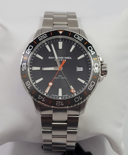 Reloj para hombre Raymond Weil Tango GMT cuarzo esfera negra acero inoxidable 8280-ST2-20001 - Imagen 2 de 12