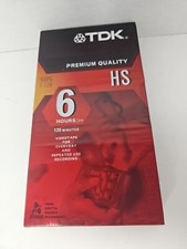 NEW TDK 6hrs Premium Quality HS Blank VHS Tape T-120