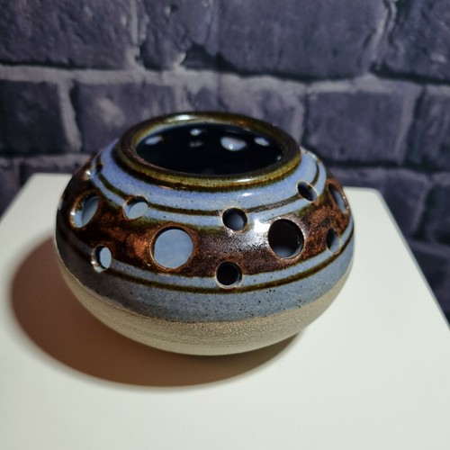 Nick Douglas Studio Art Pottery - Ciotola in posa blu/marrone dal design attraente, ottime condizioni. - Foto 8 di 8