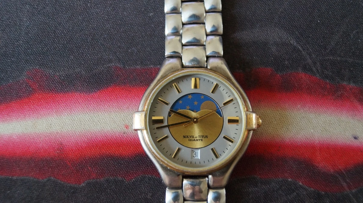 Solvil et titus moonphase automatic men's watch sale