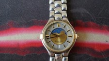 Solvil et Titus full moon phase quartz watch 67-6179-41 32mm date @6 gold uk