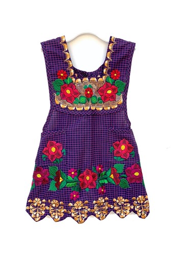 6-7 Year Girl Protective Floral Apron handy pocket pretend cooking dressy Apron - Picture 20 of 25