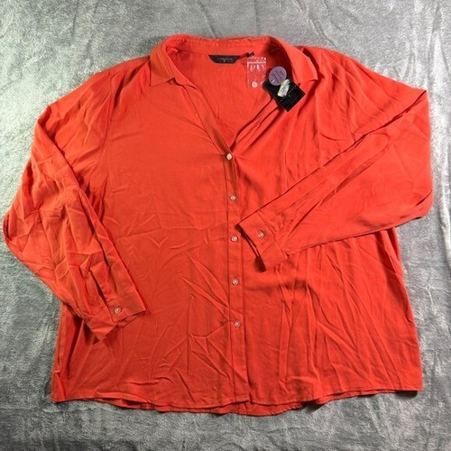 Investments Button-Up Top Long Sleeve Blouse Collared Shirt 3X - Bild 2 von 8