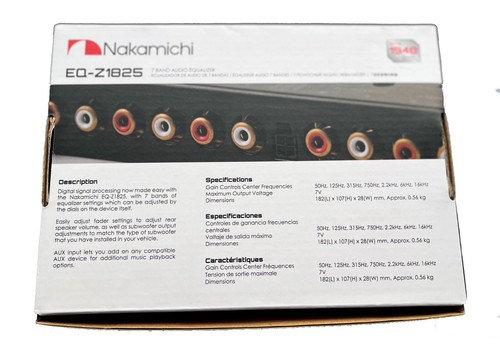 Nakamichi EQ-Z1825 7-Band Audio Equalizer 4-channel output Front/Rear + Sub-out - Picture 3 of 4