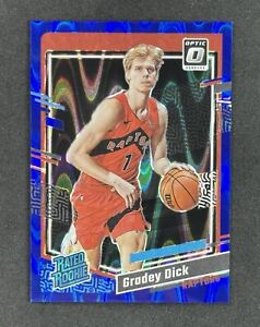 2023-24 Donruss Optic GRADEY DICK BLUE SEISMIC PRIZM RATED ROOKIE /249 RAPTORS
