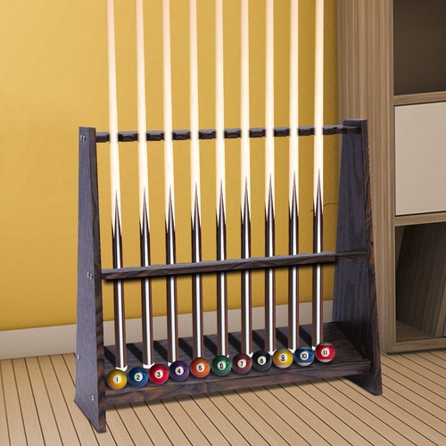 8/10-Hole Bracket Shelf 1.38" Ring Fishing Rod Pool Cue Balls Organizer Holder - Imagen 4 de 30