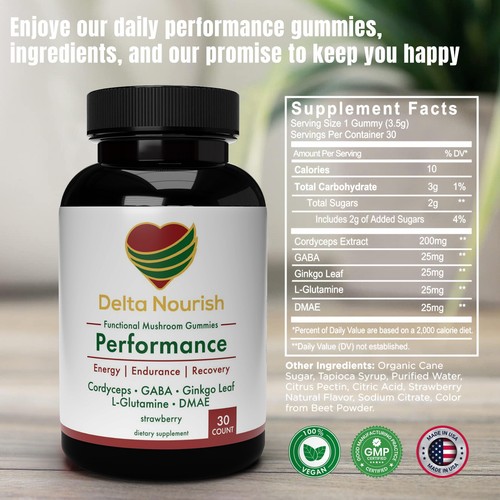 Delta Nourish Energy & Endurance Gummies - Performance Booster Supplement 5Pack - Picture 6 of 6