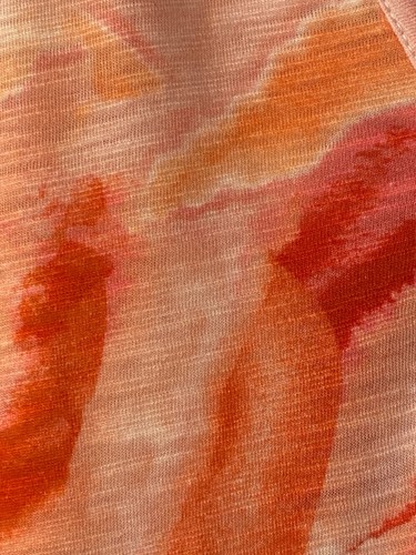 Chico's Sz 4 (2XL) Knit Top 3/4 Roll Up Sleeve Red/Pink/White Abstract - Picture 6 of 10