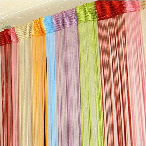 Fadenvorhang 100x200cm String Gardinen Panel Fliegengitter Tür Vorhang Wandtafel - Bild 4 von 11